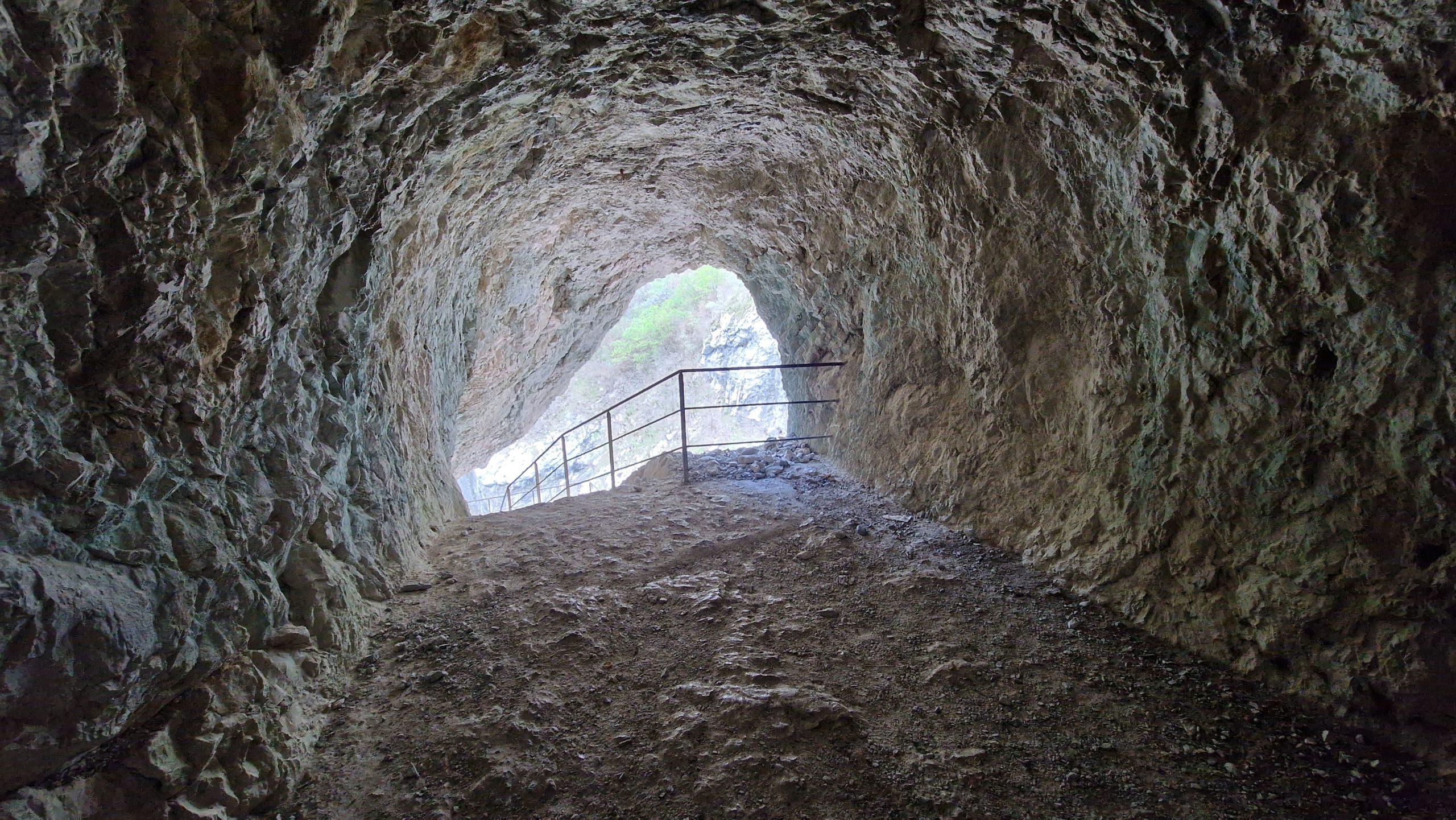 Tunnel exits from Martel Trail in Gorges du Verdon