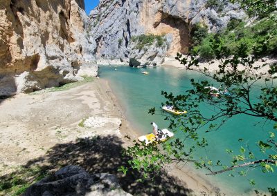 Les gorges du verdon - une plage provisoire