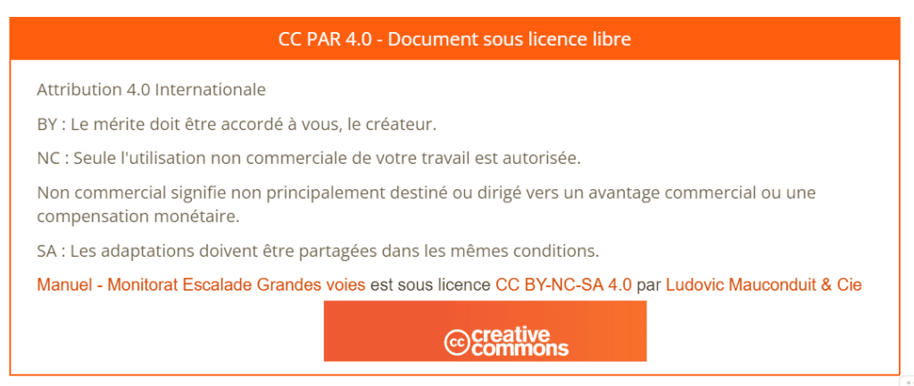 licence manuel