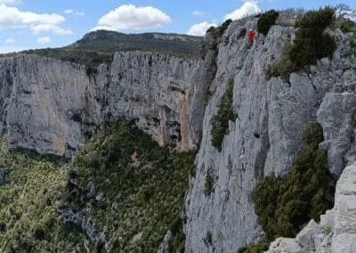 paroi d escalade des gorges du verdon