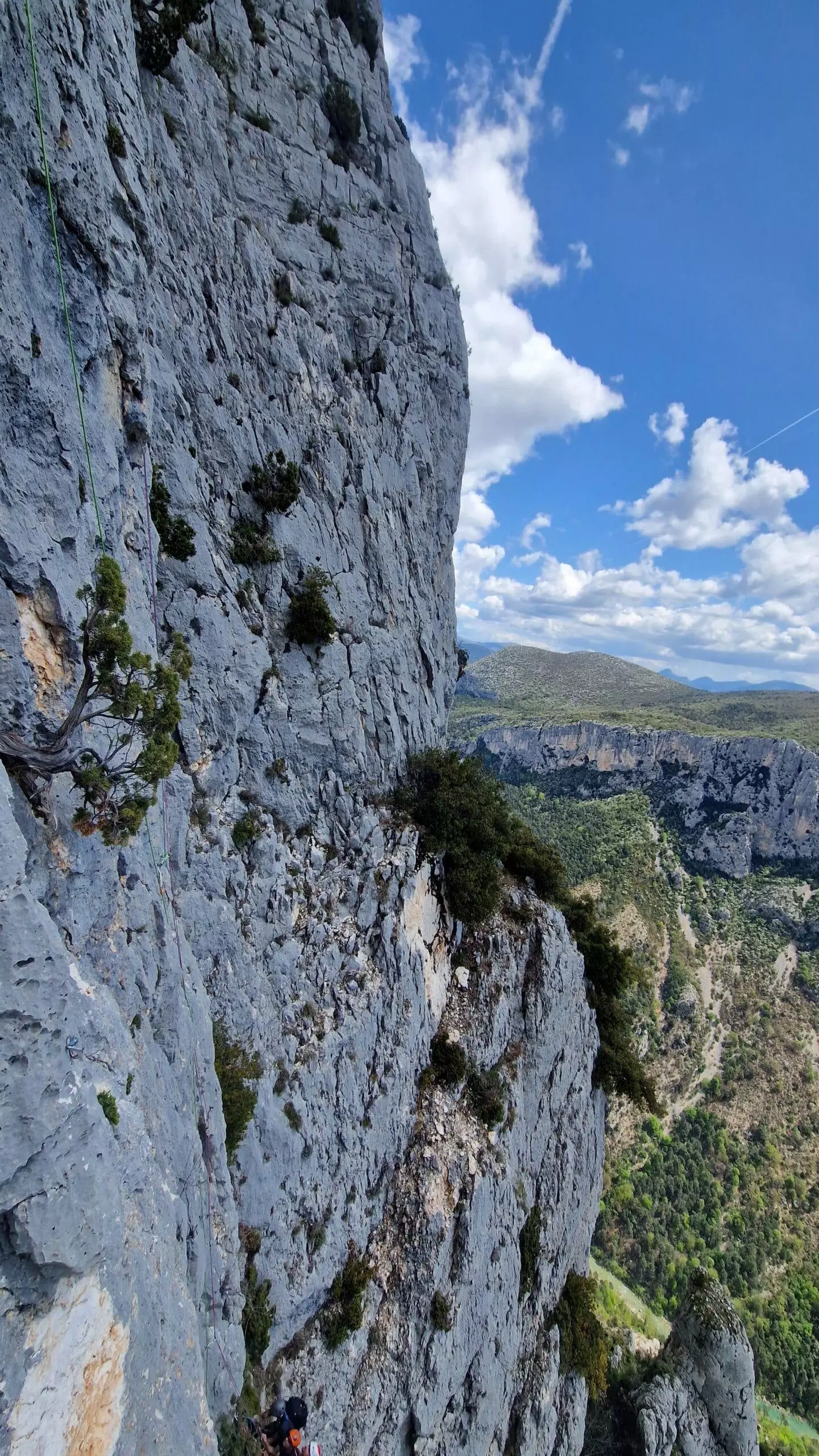 vu des arois escalade des gorges du verdon