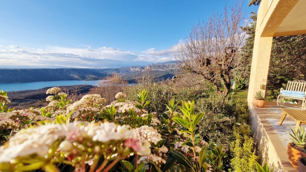 villa OVerdon exterieur – vue lac avec vegetatiion