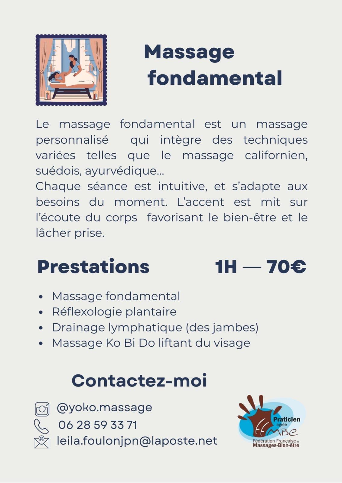 Massage fondamental Plaquette