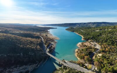 Pont de Galetas et lac Sainte-Croix vue panoramique