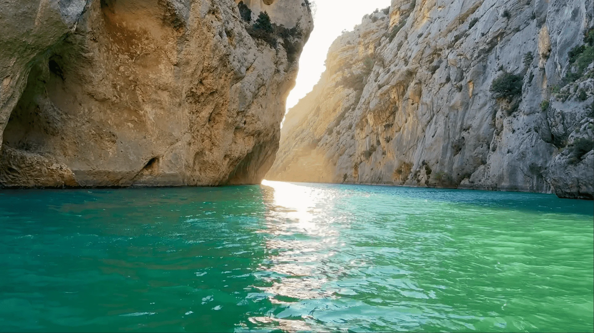 verdon - coucher soleil canoe