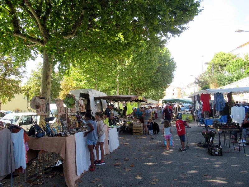Valensole market on the lavender plateau